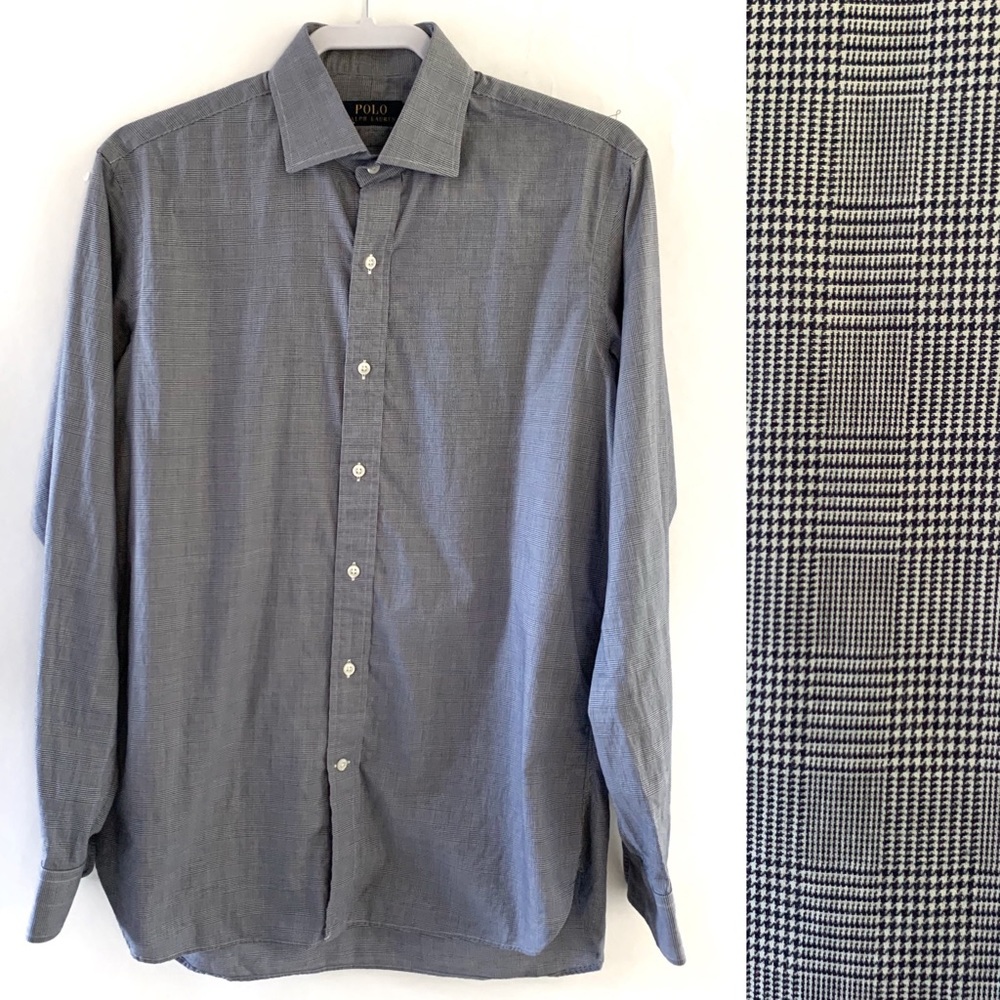 Checkered Dress Shirt Polo Ralph Lauren 15 1/2